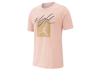 NIKE AIR JORDAN JUMPMAN FLIGHT CREW TEE CORAL STARDUST