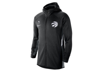 NIKE NBA TORONTO RAPTORS THERMA FLEX SHOWTIME HOODIE BLACK HEATHER