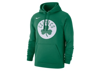 NIKE NBA BOSTON CELTICS CLUB LOGO FLEECE PULLOVER HOODIE CLOVER