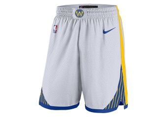 NIKE NBA GOLDEN STATE WARRIORS SWINGMAN HOME SHORTS WHITE