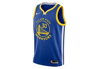 NIKE NBA GOLDEN STATE WARRIORS STEPHEN CURRY SWINGMAN ROAD JERSEY RUSH BLUE