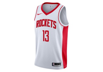 NIKE NBA HOUSTON ROCKETS JAMES HARDEN SWINGMAN HOME JERSEY WHITE