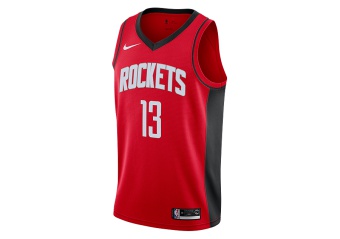 NIKE NBA HOUSTON ROCKETS JAMES HARDEN SWINGMAN ROAD JERSEY UNIVERSITY RED