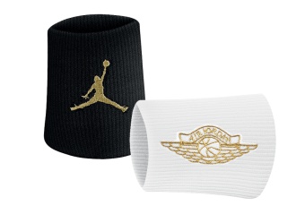 NIKE AIR JORDAN JUMPMAN X WINGS WRISTBANDS 2.0 BLACK WHITE