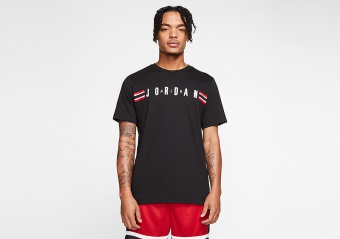 NIKE AIR JORDAN CREW TEE BLACK