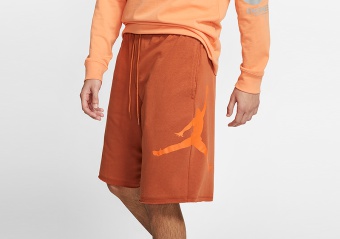 NIKE AIR JORDAN JUMPMAN FLEECE SHORTS DARK RUSSET