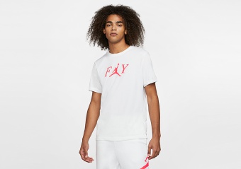 NIKE AIR JORDAN FLY CREW TEE WHITE INFRARED