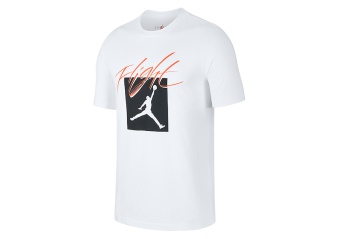 NIKE AIR JORDAN JUMPMAN FLIGHT CREW TEE WHITE