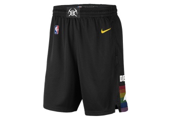 NIKE NBA DENVER NUGGETS CITY EDITION SWINGMAN SHORTS BLACK