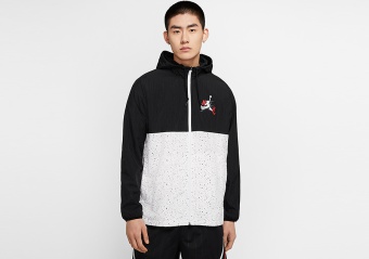 NIKE AIR JORDAN JUMPMAN CLASSICS WINDWEAR JACKET BLACK