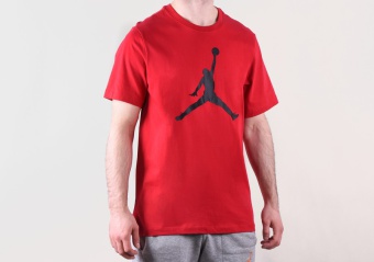 NIKE AIR JORDAN ICONIC JUMPMAN TEE GYM RED