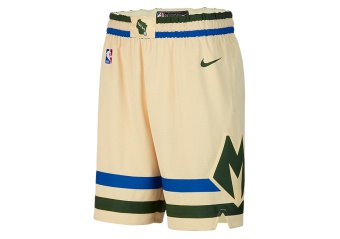 NIKE NBA MILWAUKEE BUCKS CITY EDITION SWINGMAN SHORTS FLAT OPAL