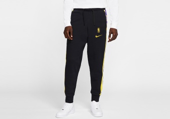 NIKE NBA LOS ANGELES LAKERS COURTSIDE PANTS BLACK