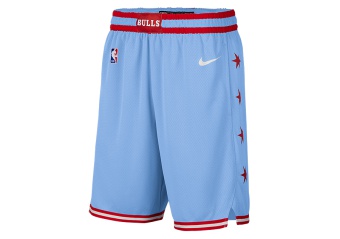 NIKE NBA CHICAGO BULLS CITY EDITION SWINGMAN SHORTS VALOR BLUE