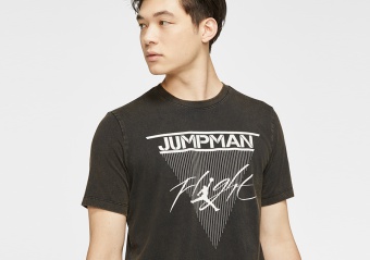 NIKE AIR JORDAN JUMPMAN FLIGHT TEE BLACK