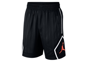 NIKE AIR JORDAN JUMPMAN DIAMOND STRIPED SHORTS BLACK INFRARED