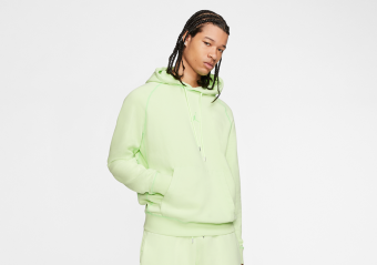 NIKE AIR JORDAN WINGS WASHED FLEEDE PULLOVER GHOST GREEN