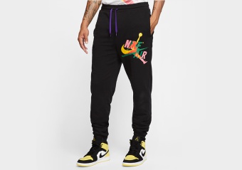 NIKE AIR JORDAN JUMPMAN CLASSICS FLEECE PANTS BLACK