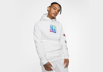 NIKE AIR JORDAN JUMPMAN STICKER HOODIE WHITE