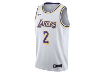 NIKE NBA LOS ANGELES LAKERS LONZO BALL SWINGMAN JERSEY WHITE