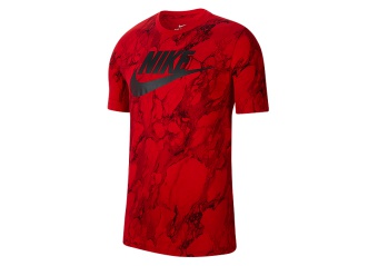 NIKE SWOOSH MARBLE TEE UNIVERSITY RED