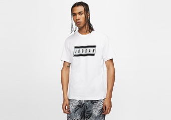 NIKE AIR JORDAN STICKER TEE WHITE