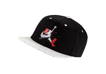 NIKE AIR JORDAN PRO JUMPMAN CLASSICS CEMENT HAT BLACK WHITE