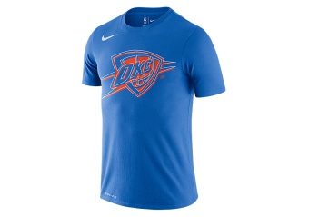 NIKE NBA OKLAHOMA CITY THUNDER LOGO DRI-FIT TEE SIGNAL BLUE