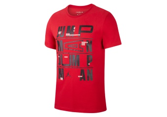 NIKE AIR JORDAN JUMPMAN DRI-FIT TEE GYM RED