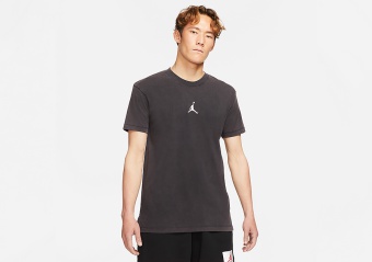 NIKE AIR JORDAN DRI-FIT SHORT-SLEEVE GRAPHIC TOP TEE BLACK