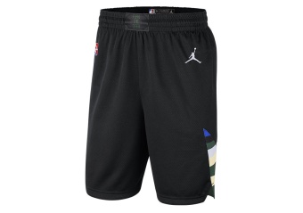 NIKE NBA MILWAUKEE BUCKS SWINGMAN STATEMENT 2020 EDITION SHORTS BLACK