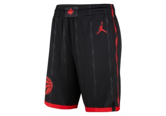 NIKE JORDAN TORONTO RAPTORS SWINGMAN SHORTS STATEMENT EDITION 2020 BLACK