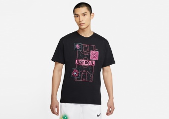 NIKE 'JUST DO IT'  BASKETBALL TEE BLACK