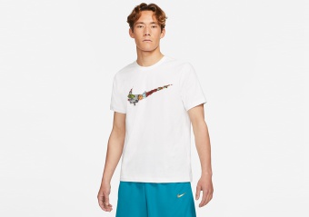NIKE SWOOSH BASKETBALL TEE WHITE