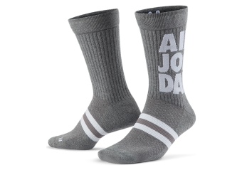 NIKE AIR JORDAN LEGACY JUMPMAN CLASSICS CREW SOCKS (2 PAIRS) BLACK CARBON HEATHER
