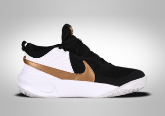 NIKE TEAM HUSTLE D 10 GS WHITE BLACK METALLIC GOLD