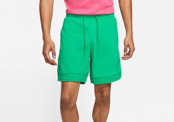NIKE AIR JORDAN JUMPMAN DIAMOND FLEECE SHORTS STADIUM GREEN