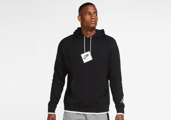 NIKE AIR JORDAN JUMPMAN CLASSICS FLEECE HOODIE BLACK