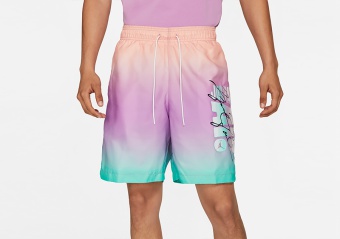 NIKE AIR JORDAN SPORT DNA HBR POOL SHORTS ATOMIC ORANGE