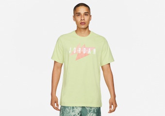 NIKE AIR JORDAN JUMPMAN AIR WORDMARK TEE LIMELIGHT