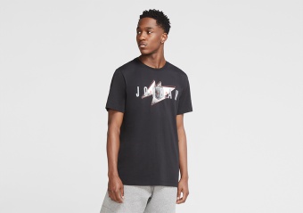 NIKE AIR JORDAN GRAPHIC TEE BLACK