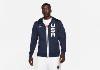 USA NIKE DRI-FIT THERMA FLEX SHOWTIME HOODIE OBSIDIAN
