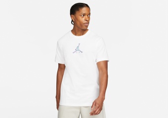 NIKE AIR JORDAN BRAND 23 SWOOSH CREW TEE WHITE