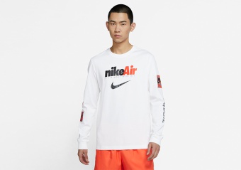 NIKE NSW SWOOSH AIR GRAPHIC LONG-SLEEVE WHITE