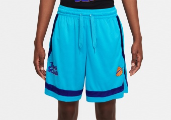 NIKE FLY X SPACE JAM A NEW LEGACY WOMEN'S CROSSOVER SHORTS LIGHT BLUE FURY