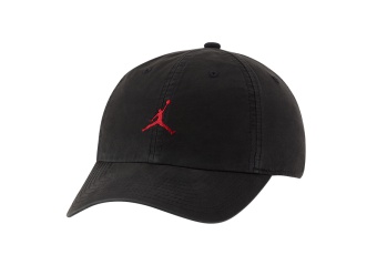 NIKE JORDAN H86 JUMPMAN WASHED CAP BLACK/GYM RED