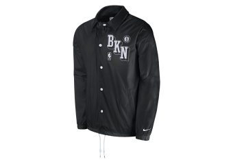 NIKE NBA BROOKLYN NETS COACH'S JACKET COURTSIDE BLACK