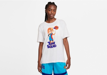 NIKE X SPACE JAM A NEW LEGACY WOMEN'S BASKETBALL TEE WHITE