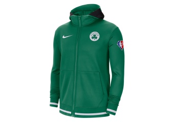 NIKE NBA BOSTON CELTICS DRI-FIT SHOWTIME FULL-ZIP HOODIE CLOVER