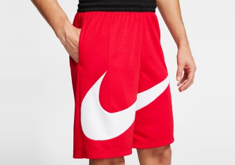 NIKE DRI-FIT HBR BASKETBALL SHORTS 2.0 UNIVERSITY RED